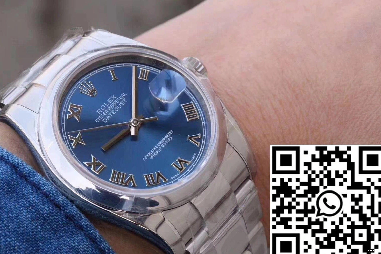 116334 Rolex II 36MM Dial Datejust Factory AR Blue 0204